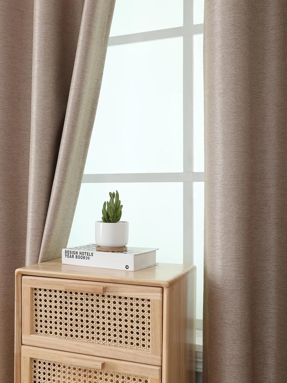 Airwill Linen Look Blackout Curtains, Thermal Insulated - 52